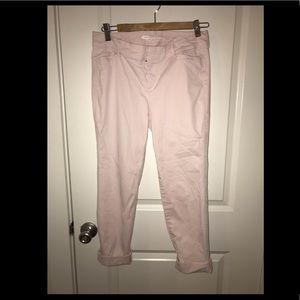 Cuffed light pink pixie pants